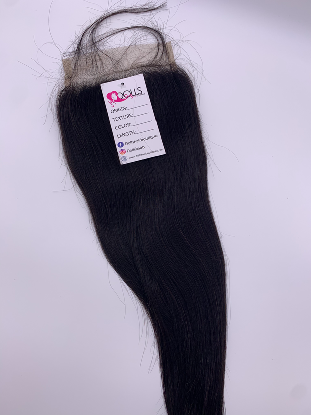 BRAZILIAN NATURAL STRAIGHT LACE CLOSURE 5X5 (HD LACE)