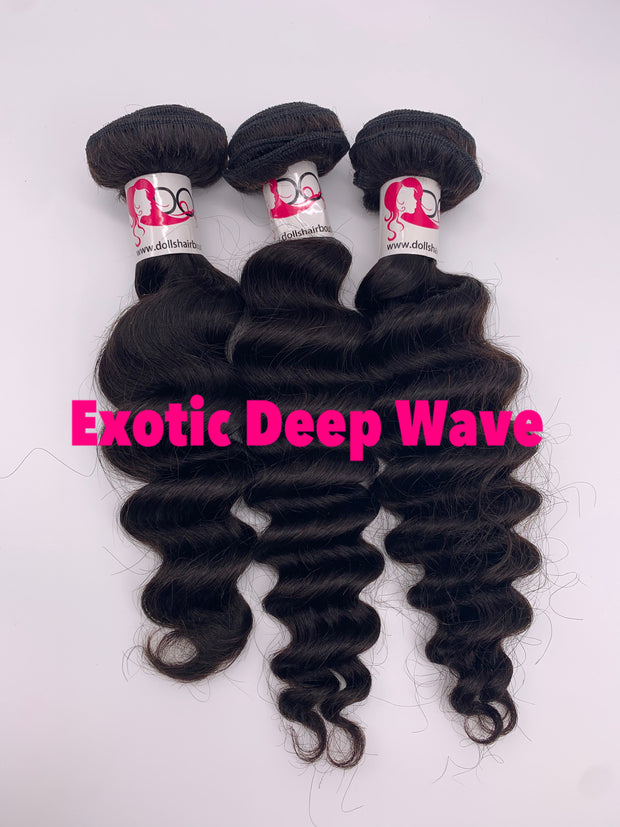 3 BUNDLE DEAL (BEACH WAVE, EXOTIC DEEP WAVE & EXOTIC DEEP CURLY)